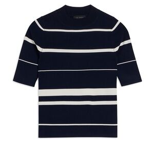 Ted Baker London Makarin Stripe Ribbed Knit Top NWT